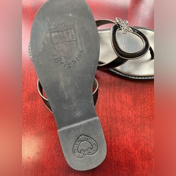 Brighton Metallic Butterfly Womens Flip Flops Sandals Size 8M - Picture 2 of 3